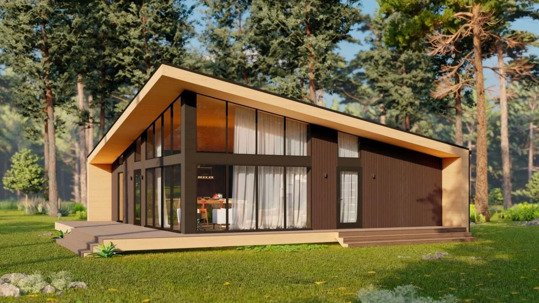 Каркасный дом Шале 100 м² — от 4.2 млн ₽, ERA Concept СПб