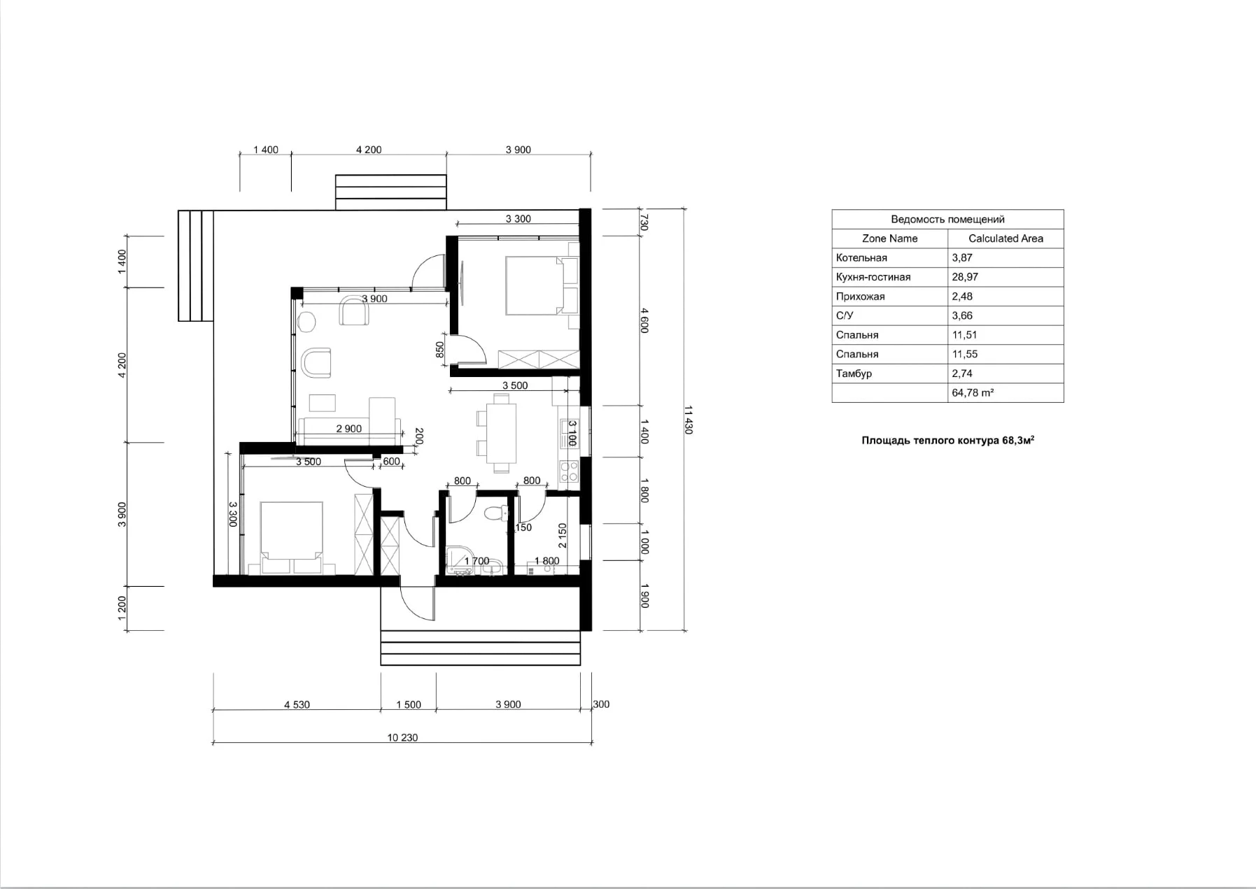 Шале 80 м² — фасад каркасного дома, строительство СПб и ЛО
