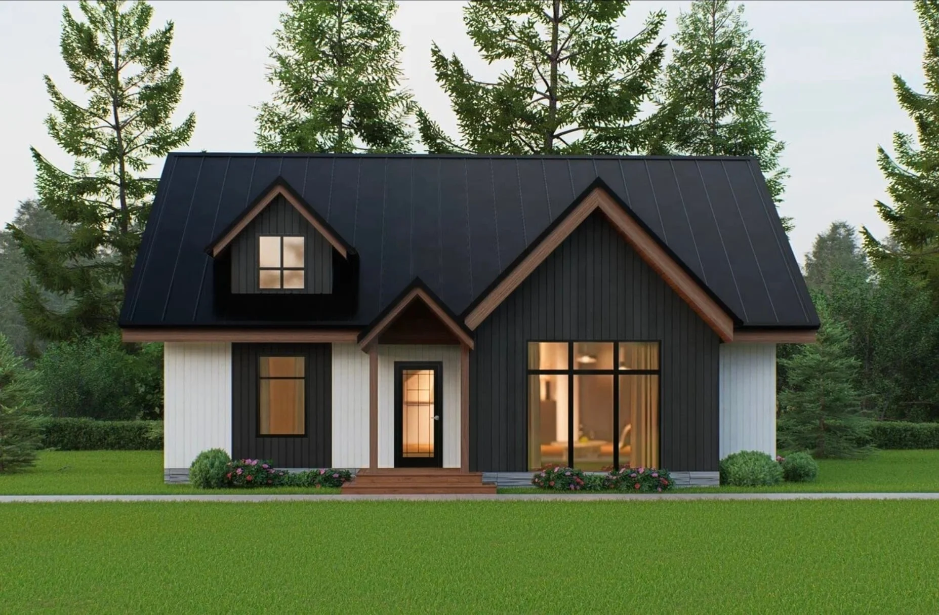 Кантри 130 м² — интерьер каркасного дома, ERA Concept