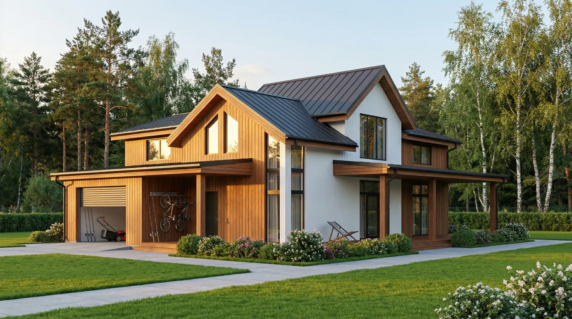 Кантри — классический каркасный дом