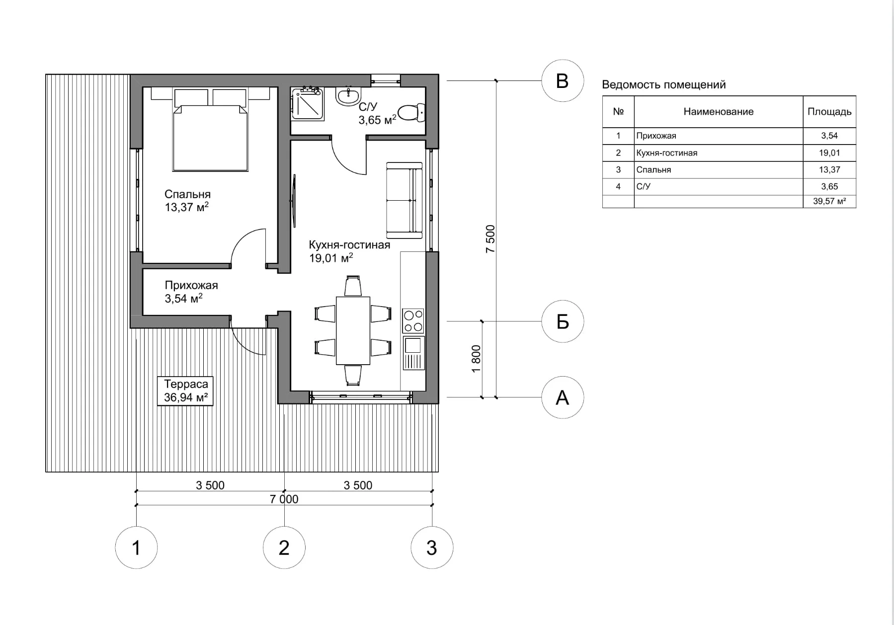 Кантри 40 м² — фасад каркасного дома, строительство СПб и ЛО